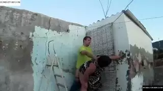 neighbors tight pussy gets a hardcore rooftop filling