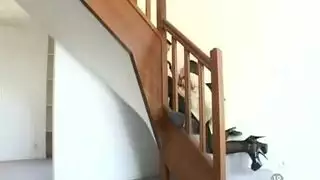 مشهد بورنو في مرحاض عام: مزيج قذف في الحلق والفرج