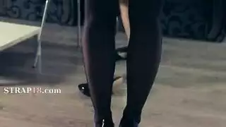 hardcore strap on action: lesbian duo goes wild with multiple orgasms